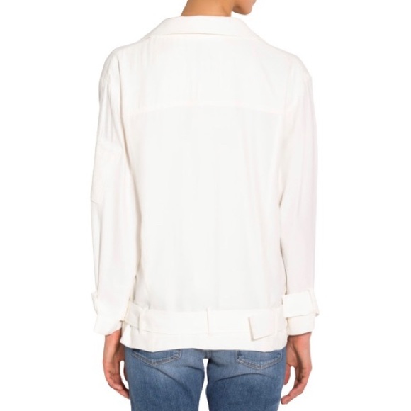 IRO Dixia Moto Jacket in White Size 40 - Picture 2 of 7